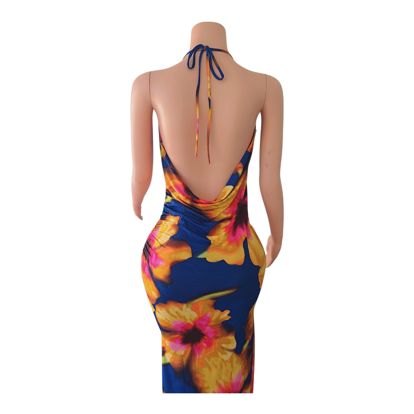 Blue&Yellow Floral Dress ♡