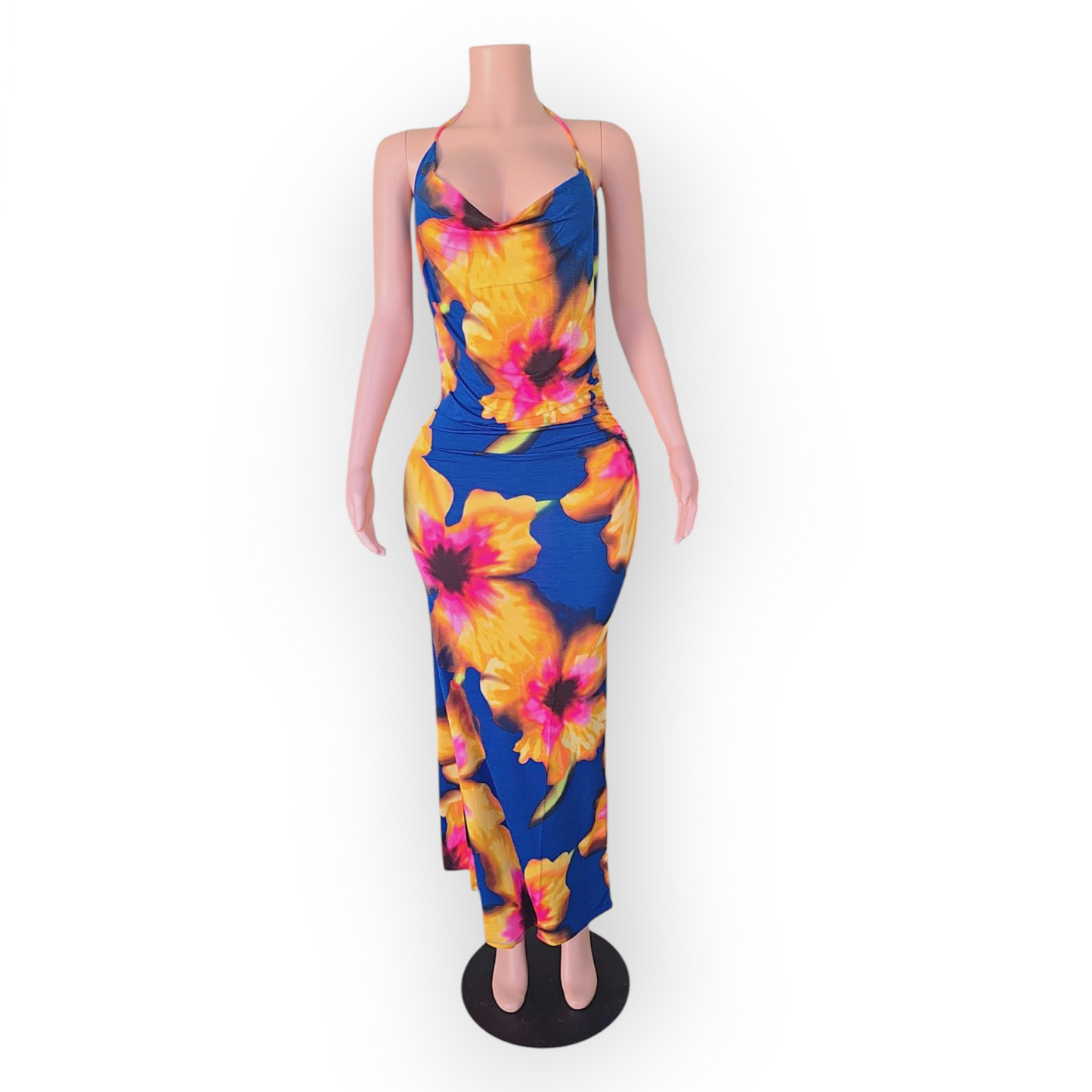 Blue&Yellow Floral Dress ♡